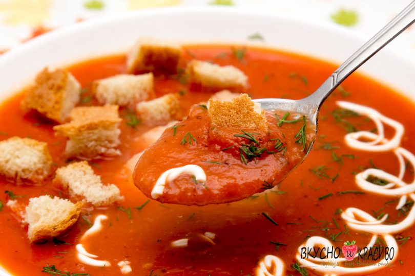 Суп пюре с печёными овощами.