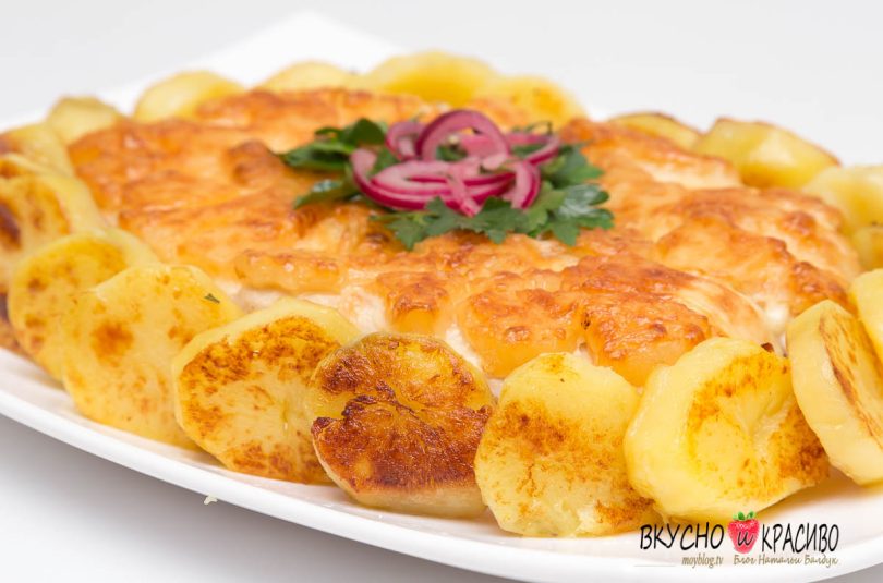 Ужин холостяка, курица под ананасом.